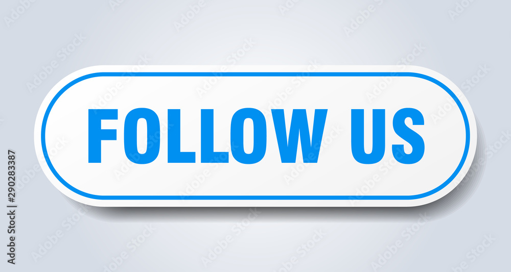 follow us sign. follow us rounded blue sticker. follow us follow us sign. follow us rounded blue sticker. follow us