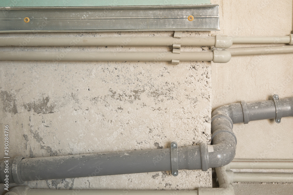 Water pipe engineering, clean line watering transport system in the building Water pipe engineering, clean line watering transport system in the building