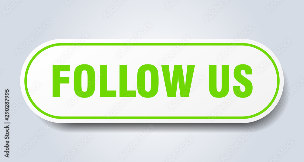 follow us sign. follow us rounded green sticker. follow us follow us sign. follow us rounded green sticker. follow us