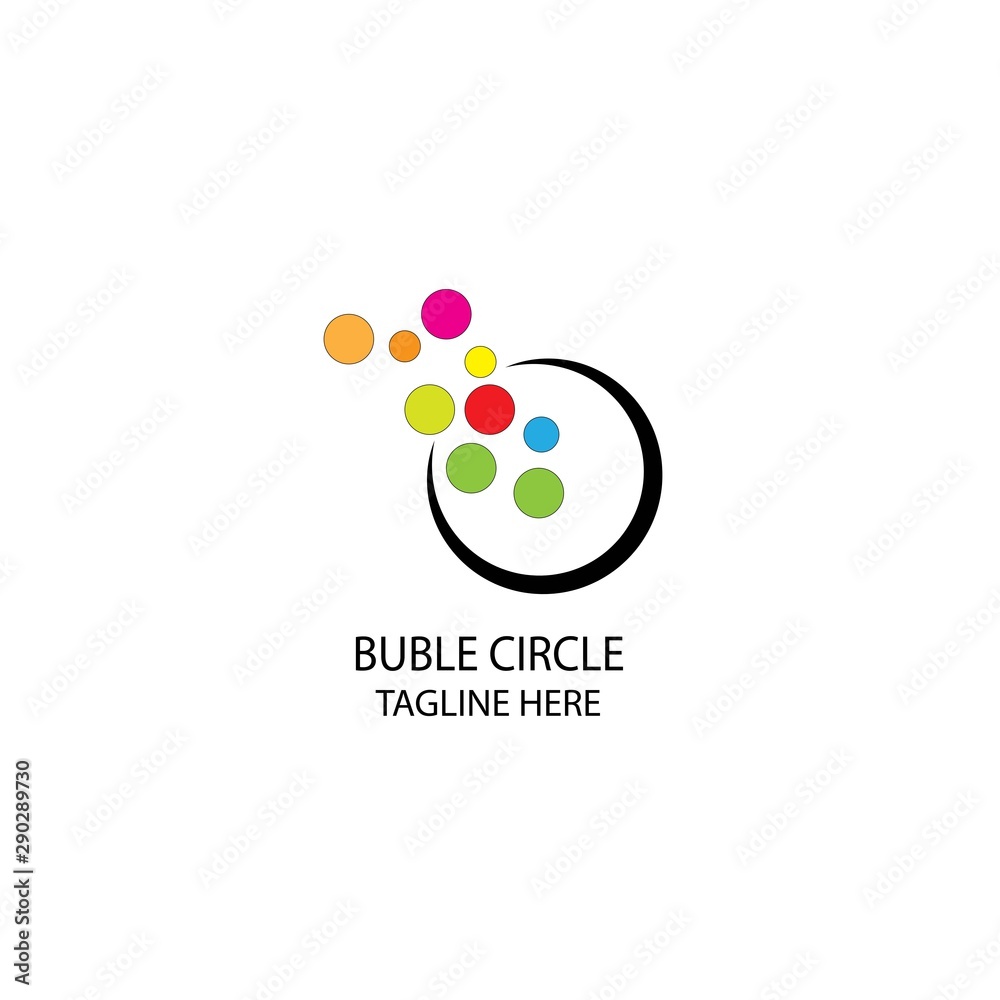 buble circle logo illustration design symbol vector