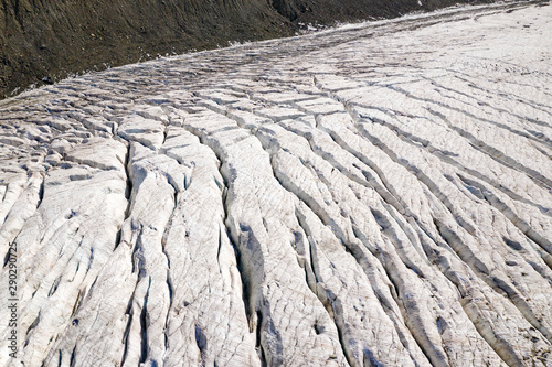 Svizzera - Engadina - Ghiacciaio del Morteratsch - vista aerea (settembre 2019)