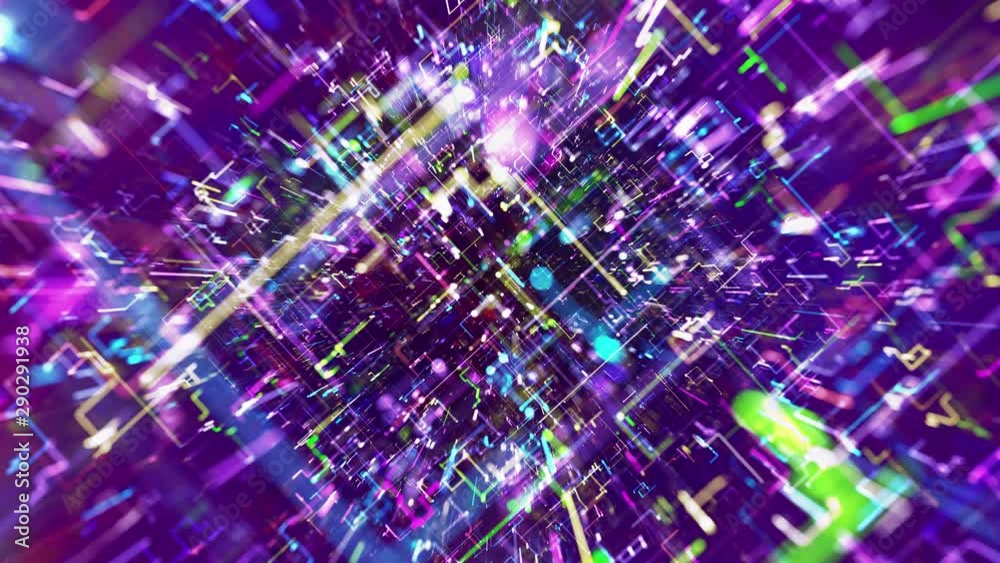 Camera flies through an artificial intelligence central processor. (loop video) Camera flies through an artificial intelligence central processor. (loop video)