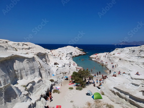 Sarakinoko plage Milos Cyclades Grèce