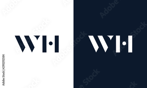Abstract letter WH logo. This logo icon incorporate with abstract shape in the creative way.