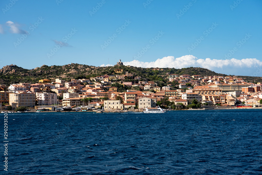 View from the seaside town of La Maddalena, Sardinia, Italy