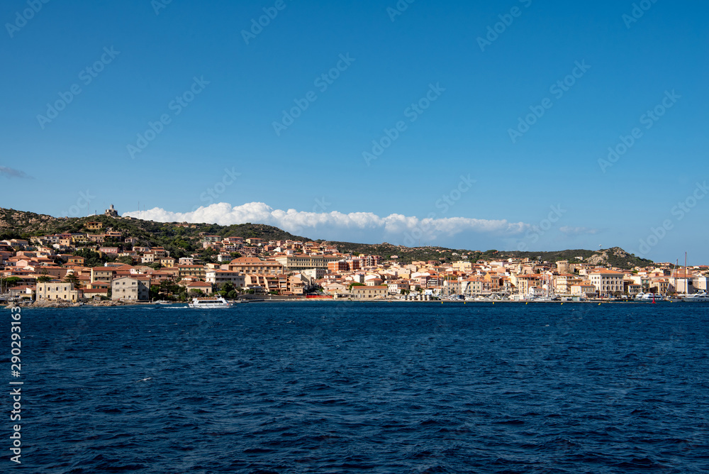 View from the seaside town of La Maddalena, Sardinia, Italy