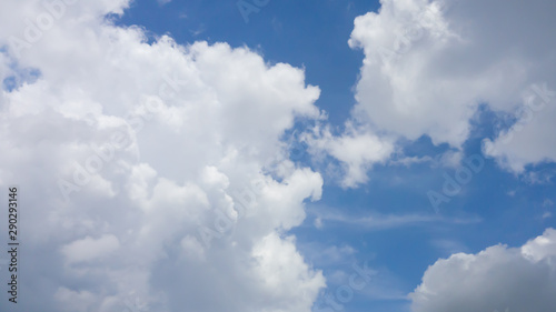 white clound on blue sky background