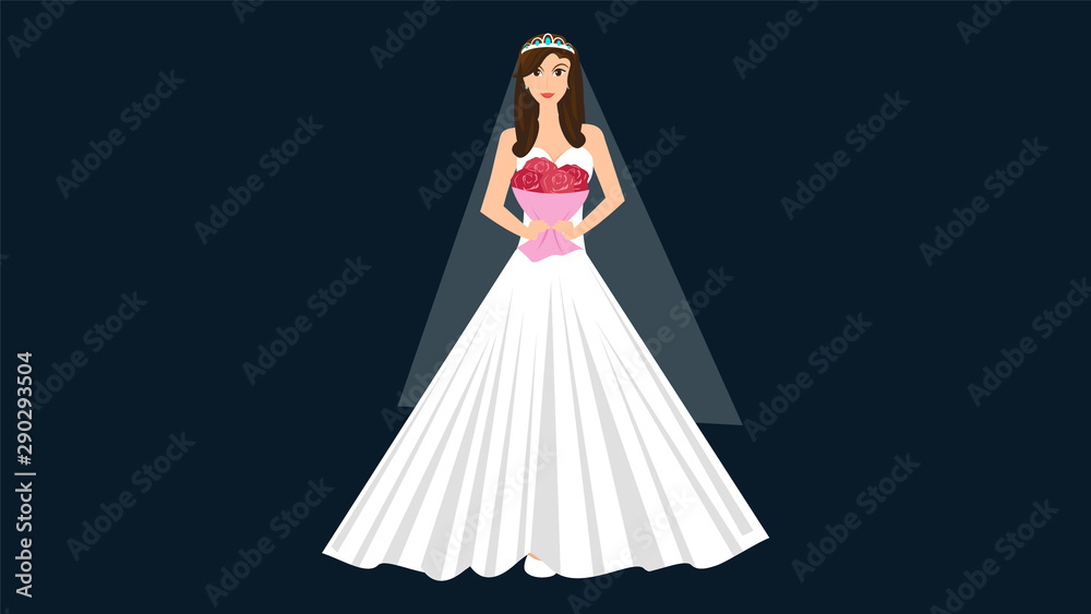 Fototapeta premium bride dress, girl, bride doll, wedding dress, beautifull woman