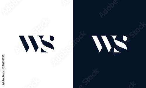 Abstract letter WS logo. This logo icon incorporate with abstract shape in the creative way.