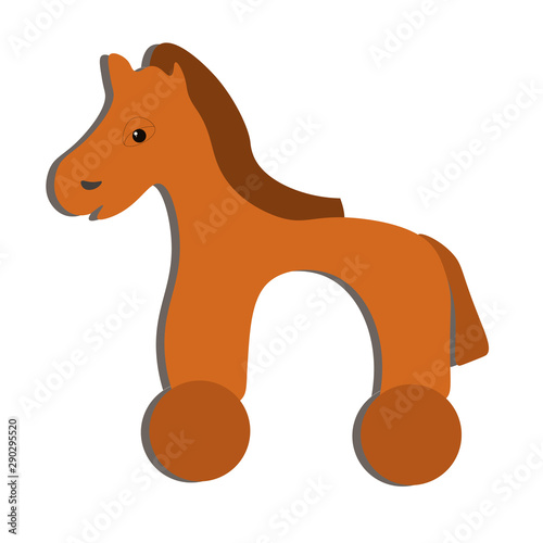 ....vector child illustration a baby gurney horse on a white background isolated with shadow for store poster banner congratulation scam stretching leaflet print
