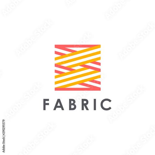 Vector logo design template for shop fabric, knitting, textile.