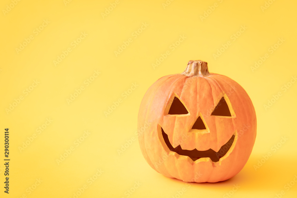 Scary Halloween pumpkin holidays concept