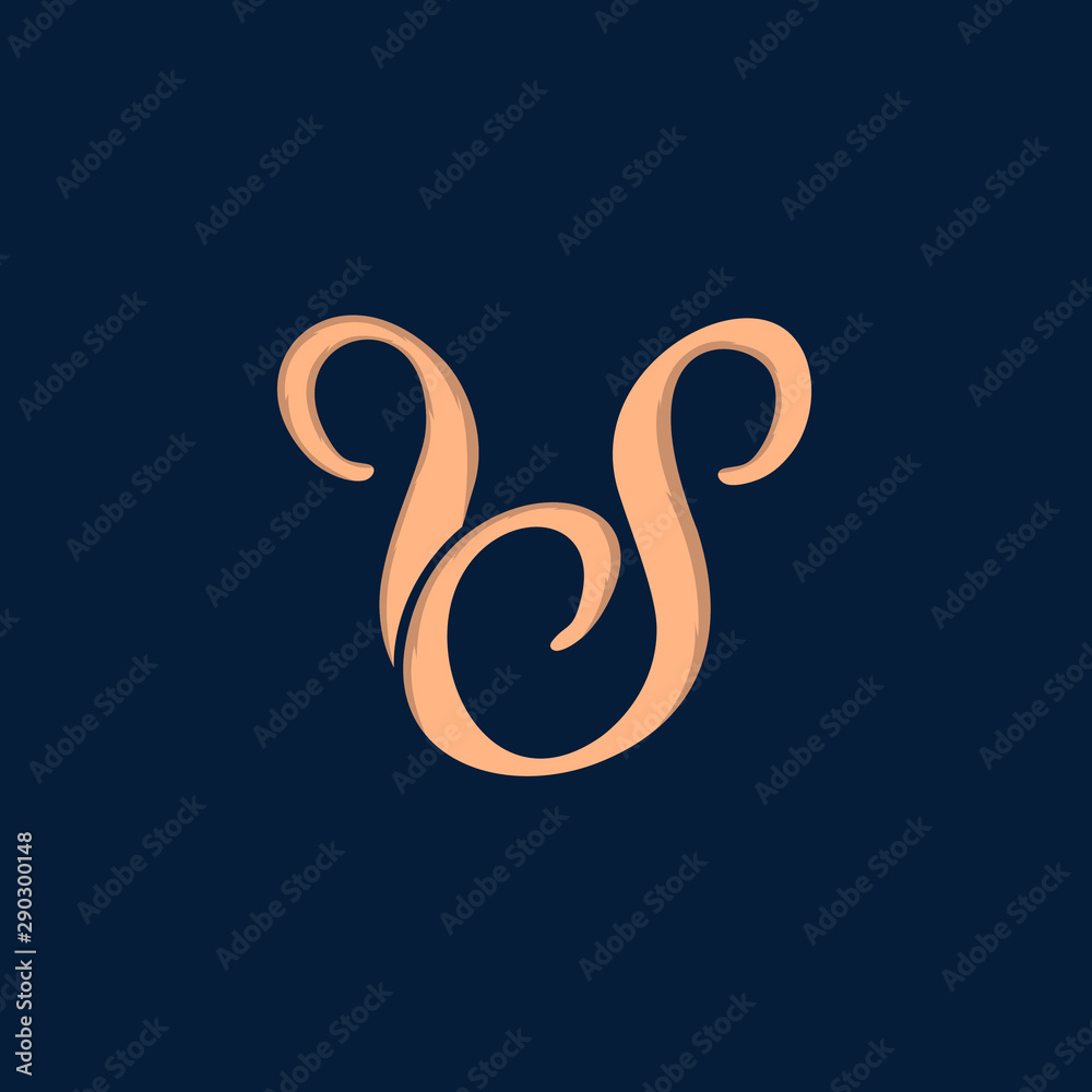 Obraz premium Letter S Beauty Luxury Creative Icon Logo Design Template Element Vector Illustration