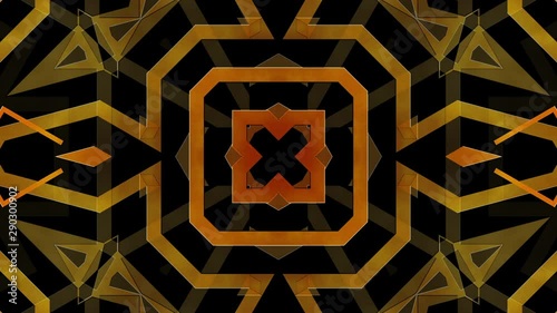 Art Deco Style Frames Moving In An Endless Loop