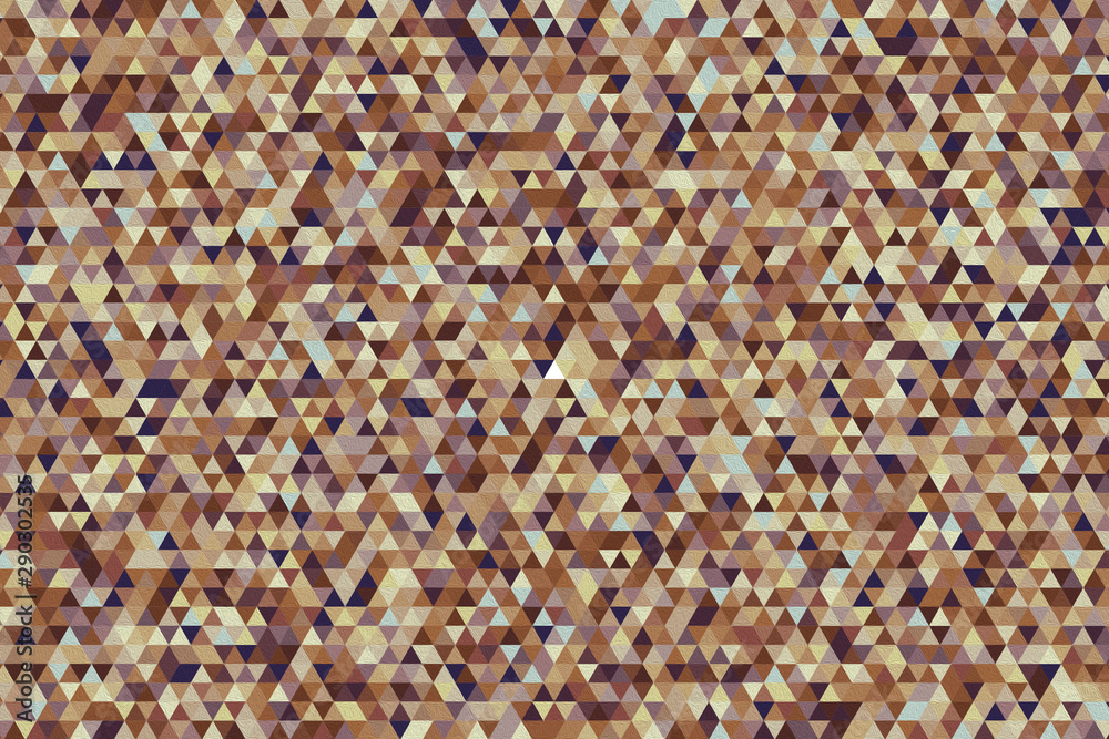 Fototapeta premium Color geometric background. Abstract geometric pattern. Oil painting flat style design. Texture for print, poster, and banner