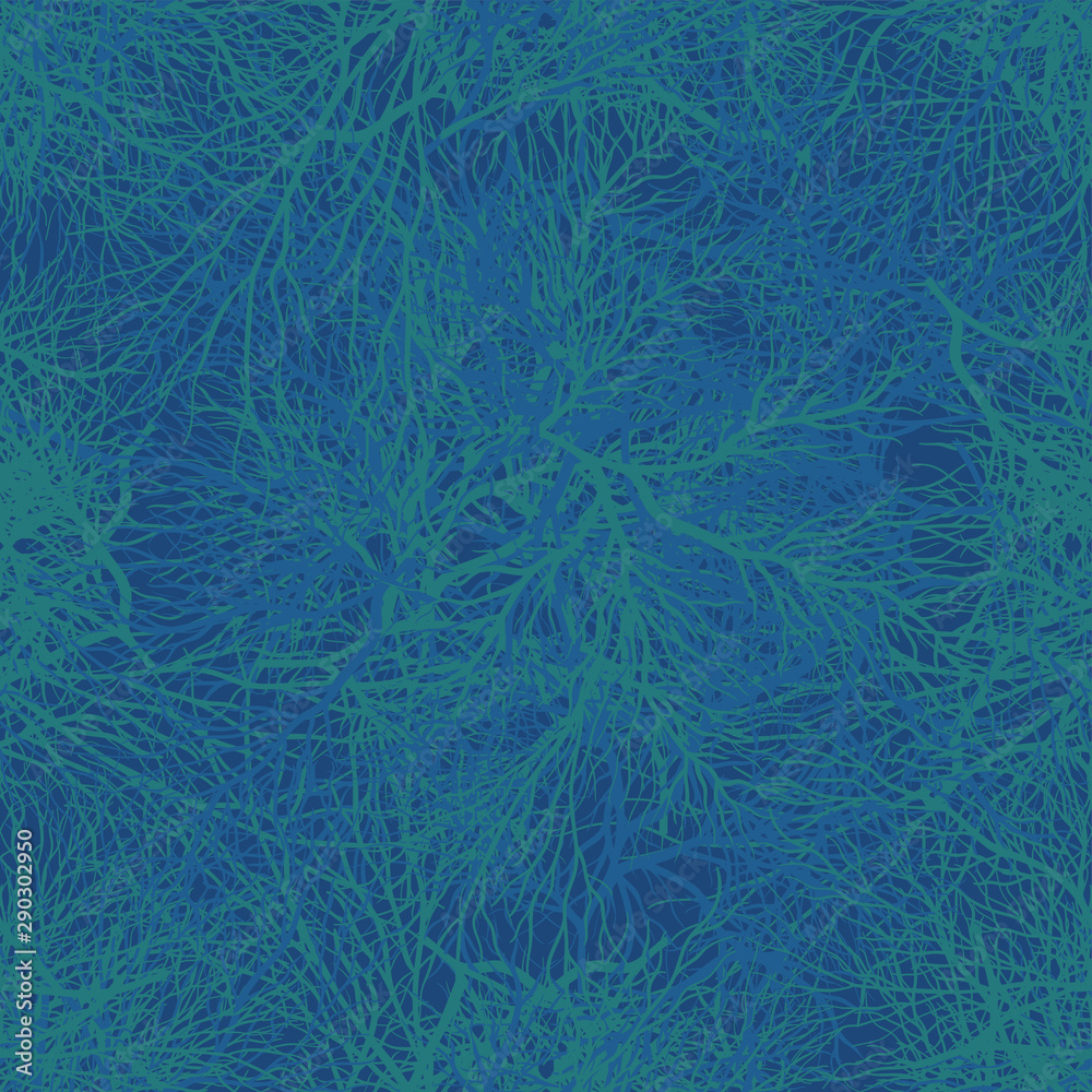 Obraz premium Abstract structure seamless pattern, coral network web, vector surface design