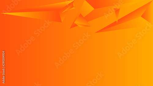 Abstract polygon triangle gradient background orange