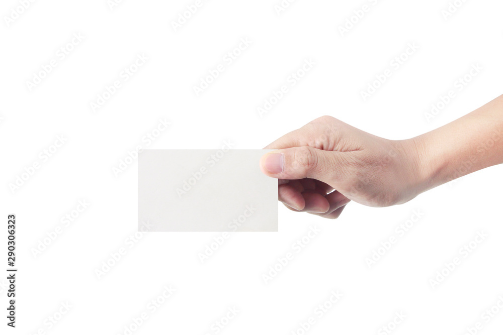 Obraz premium Hand holding virtual card with your