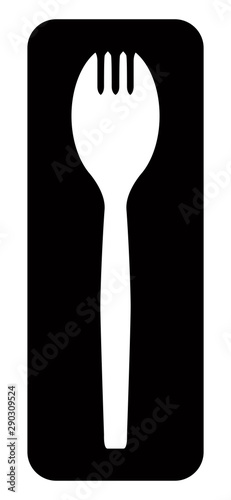 Spork Icon | Menu Design Element | Utensil Symbol