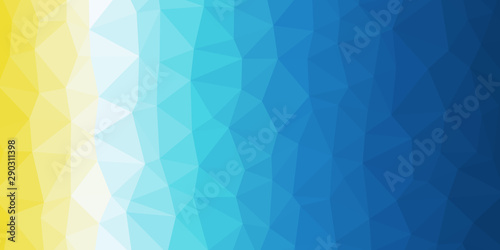 Abstract Ocean Colors Delaunay Voronoi trianglify Generative Art background illustration