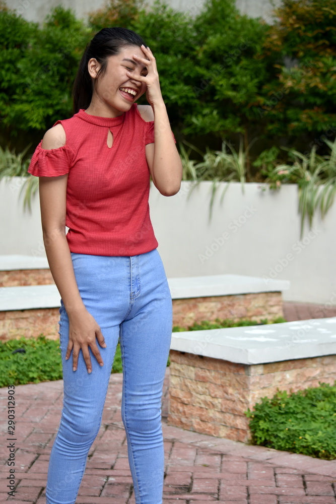 Beautiful Diverse Female Youngster And Laughter Beautiful Diverse Female Youngster And Laughter