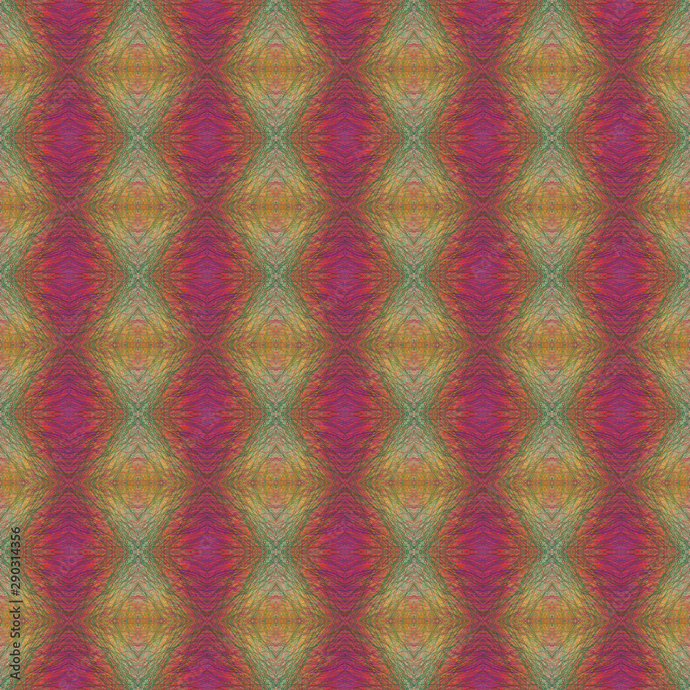 Kaleidoscope style, seamless abstract  line geometry simple pattern background.