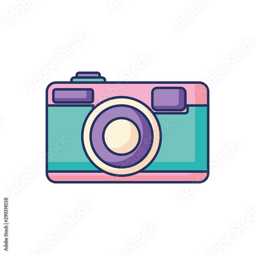 camera retro device with color pastel