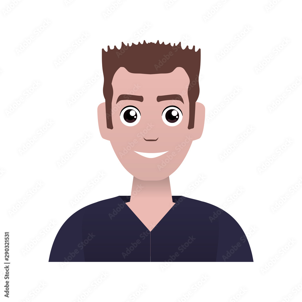 young man avatar character vector illustration young man avatar character vector illustration