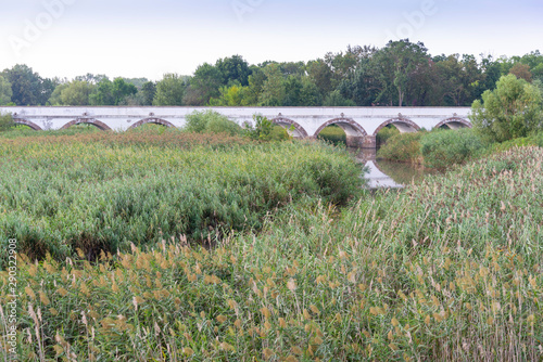 Nine-holed bridge in Hortobagy, Hungary