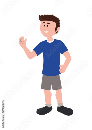 young man avatar character vector illustration
