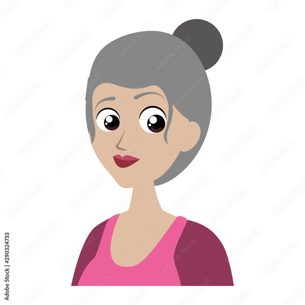 old woman avatar character vector illustration old woman avatar character vector illustration