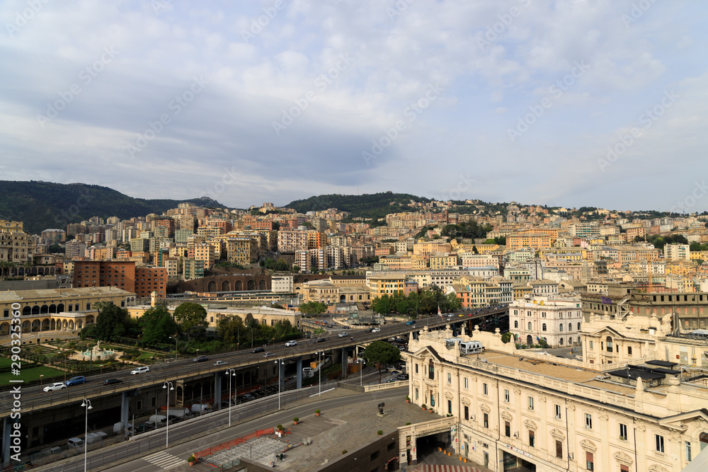 Cityscape of Genoa Italy