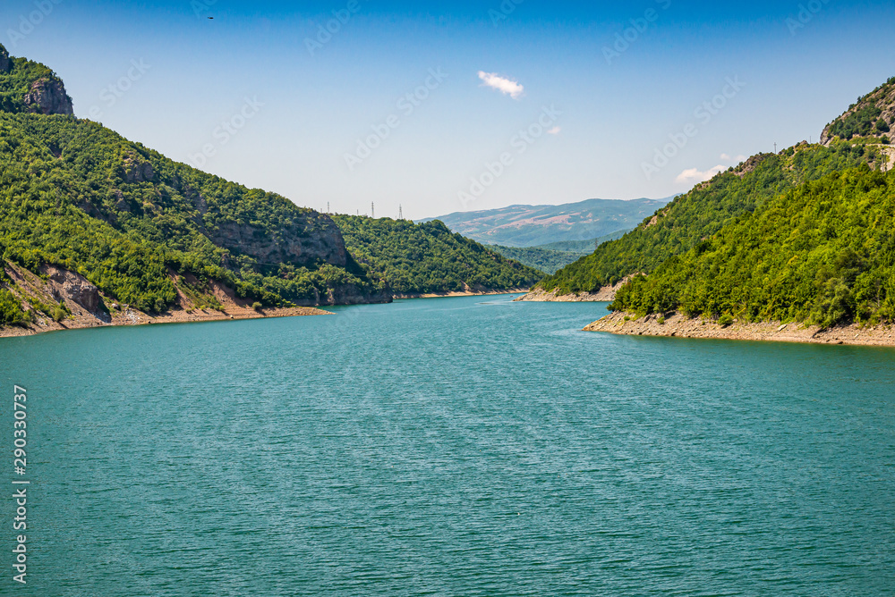 Debar lake near city of Debar in North Macedonia, Europe