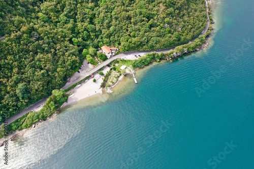 Lake Como Aerial Shot - Beach 