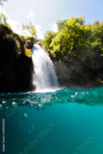underwater world of Plitvice Lakes  Croatia