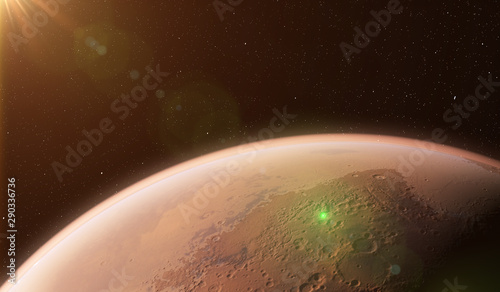 Fototapeta Naklejka Na Ścianę i Meble -  3d rendered illustration from planet mars from space