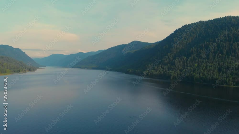 Aerial view of Lake Teletskoe, Republic of Altai, Russia Aerial view of Lake Teletskoe, Republic of Altai, Russia