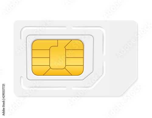 sim card chip for use in digital communication phones stock vector illustration