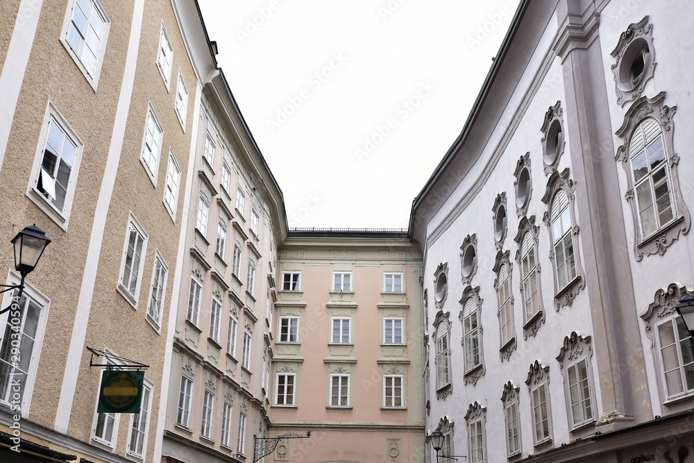 historic buildings in city Salzburg in Austria historic buildings in city Salzburg in Austria