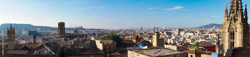 Panorama City of Barcelona