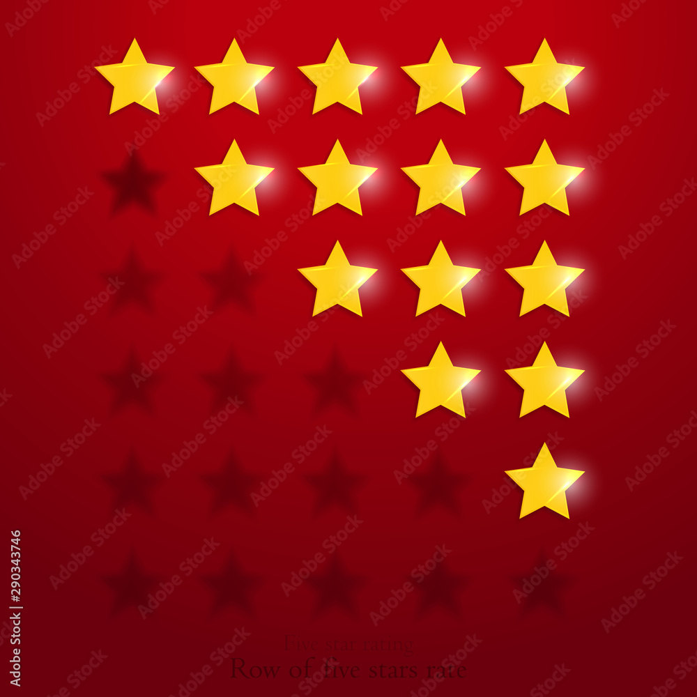 Five stars rate row collection, rank status elements, statistic review, rating chart. Five stars rate row collection, rank status elements, statistic review, rating chart.