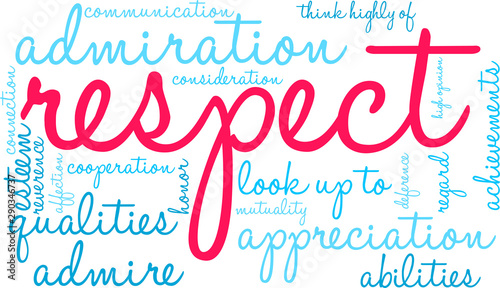 Respect Word Cloud on a white background. 
