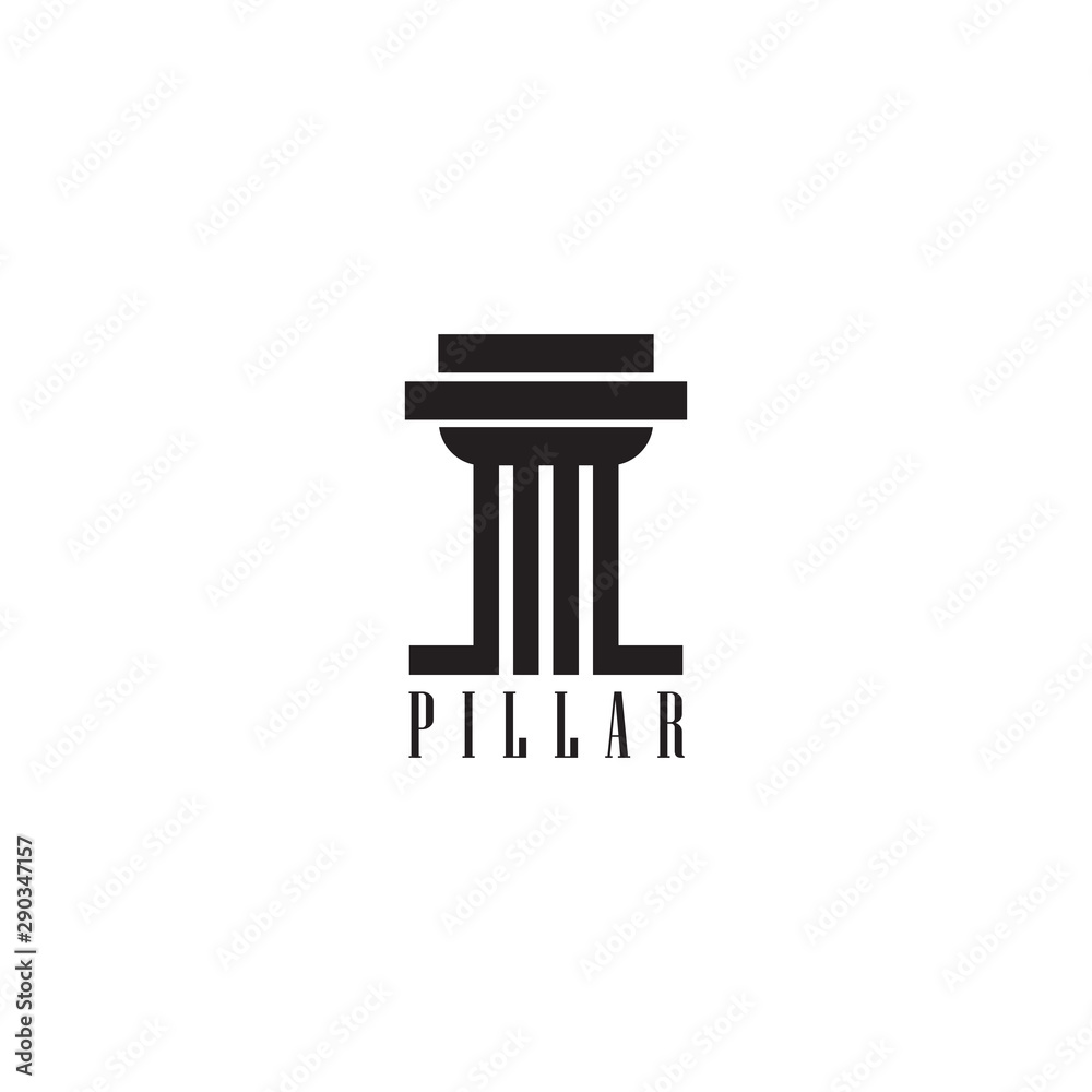 Pillar column logo design vector template Pillar column logo design vector template