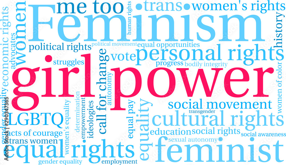 Girl Power Word Cloud on a white background. Girl Power Word Cloud on a white background.