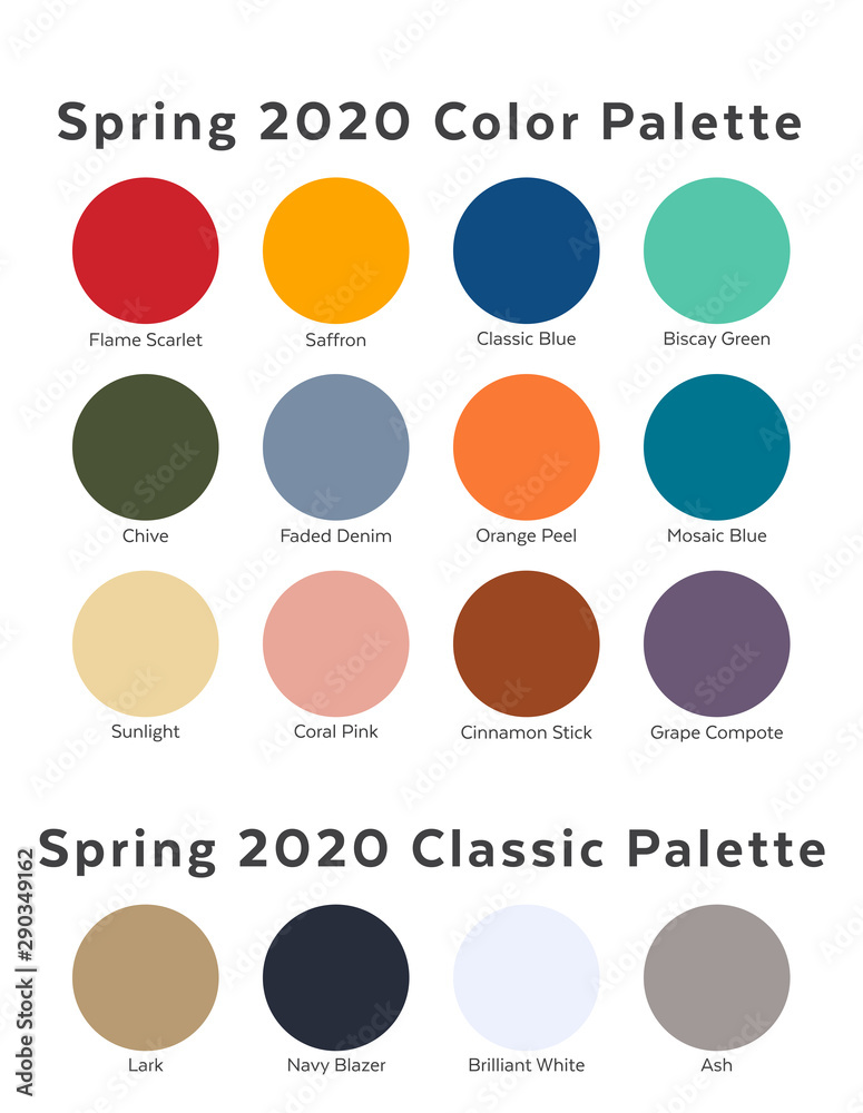 Spring / Summer 2020 Palette Example. Future Color Trend Forecast ...