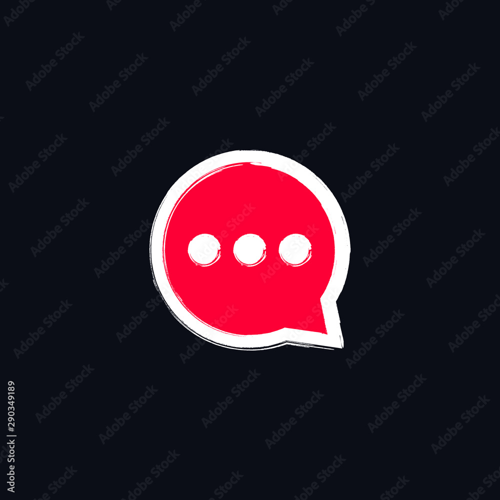 Chat Speech Bubble icon. Symbol of comment or message with trendy flat line style icon for web site design, logo, app, UI. Vector illustration