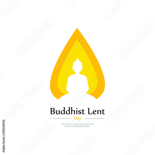 Buddhist lent day banner design. Vector illustration