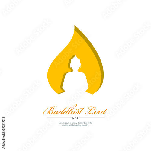 Buddhist lent day banner design. Vector illustration