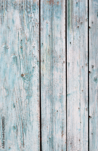 Pastel wood planks texture, Vintage blue wooden background.