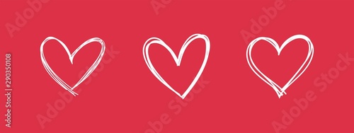 Heart doodle. Hand drawn love symbol.
